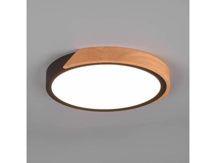 Reality Leuchten LED Deckenlampe Jano, dimmbar, schwarz, für Wohn- / Esszimmer, Kunststoff, Modern, LED Deckenleuchte