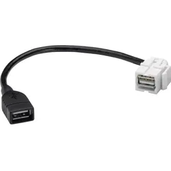 Hager GMKUSB2A Keystone Einsatz USB 2.0 Typ A, für Montagerahmen Keystone, hfr