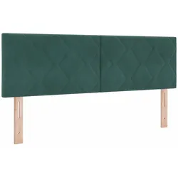 vidaXL LED Kopfteil Dunkelgrün 160 cm Kunstleder