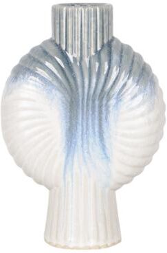 Sagebrook Home Ceramic Decorative Vase Gradient Glaze Capri Style Shell Design