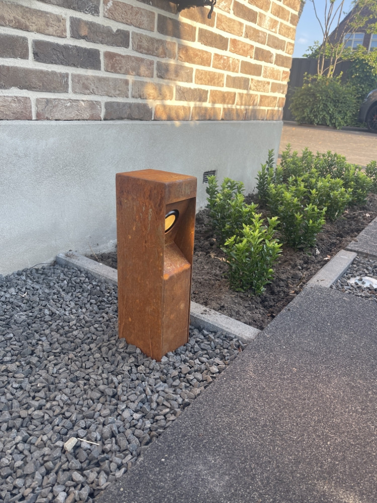 LightLux Solar Padverlichting Gis Corten Staal Bruin 35 cm