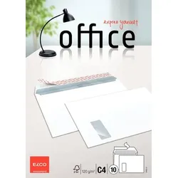 ELCO FSC Briefumschlag im Format C4, mit Haftklebung/Längsseite, Fenster und Innendruck, Hochformat, weiß, 120g, 324 x 229 mm