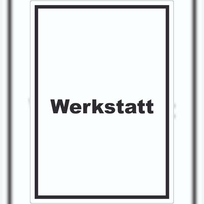 HB-Druck Werkstatt Aufkleber mit Text Handwerk Reparatur hochkant A9 (37x52mm)