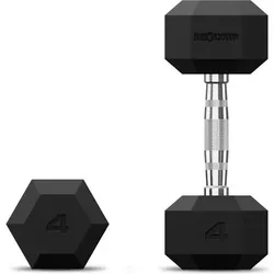 NEOLYMP Hexagon Hanteln 1-50 kg 26 Gewichtsstufen, Größe 2 x 4 KG in Schwarz Schwarz