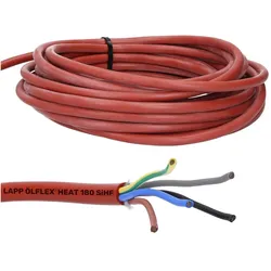 Lapp, Kabelleitung, 10 Meter 00460043 Ölflex Heat 180 Silikonleitung 5x0,75 mm2 I Silikonkabel I Saunaofen Kabel 10 (10 m)
