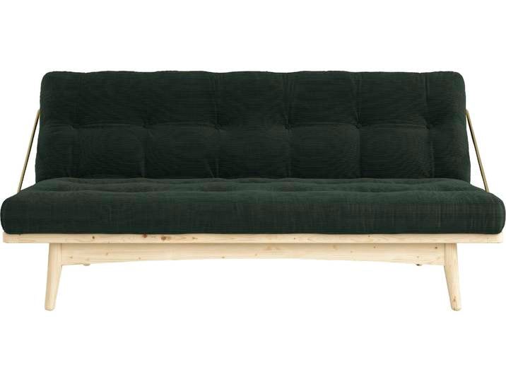 Schlafsofa KARUP DESIGN Folk , grün, B:190cm H:90cm T:130cm, 100% Polyester, Sofas, Schlafsofa, aus massiven Kiefernholz, inkl. Futonmatratze