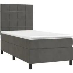 vidaXL, Boxspringbett, Almelville (Block mit Quadraten) (90 x 190 cm)