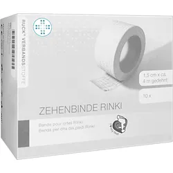 1 Box - RUCK Zehenbinde Rinki 1,5cm x 4m, 10 Rollen