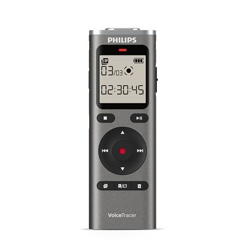 Philips DVT1170 VoiceTracer Audio Recorder, 8GB, Zilver