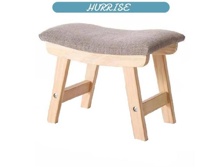 Sonew repose-pieds en bois Repose-pieds Structure en bois coussin éponge escabeau pour salon cuisine toilettes couleur bois linge