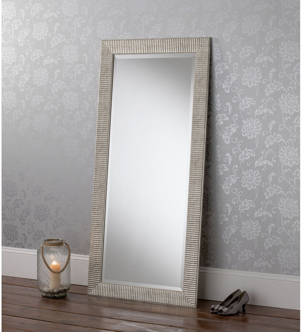 World Menagerie Mahoning Flat Mirror Silver 95cm H x 70cm W
