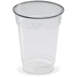 Becher (rPET) glasklar Ø78mm 0,2L