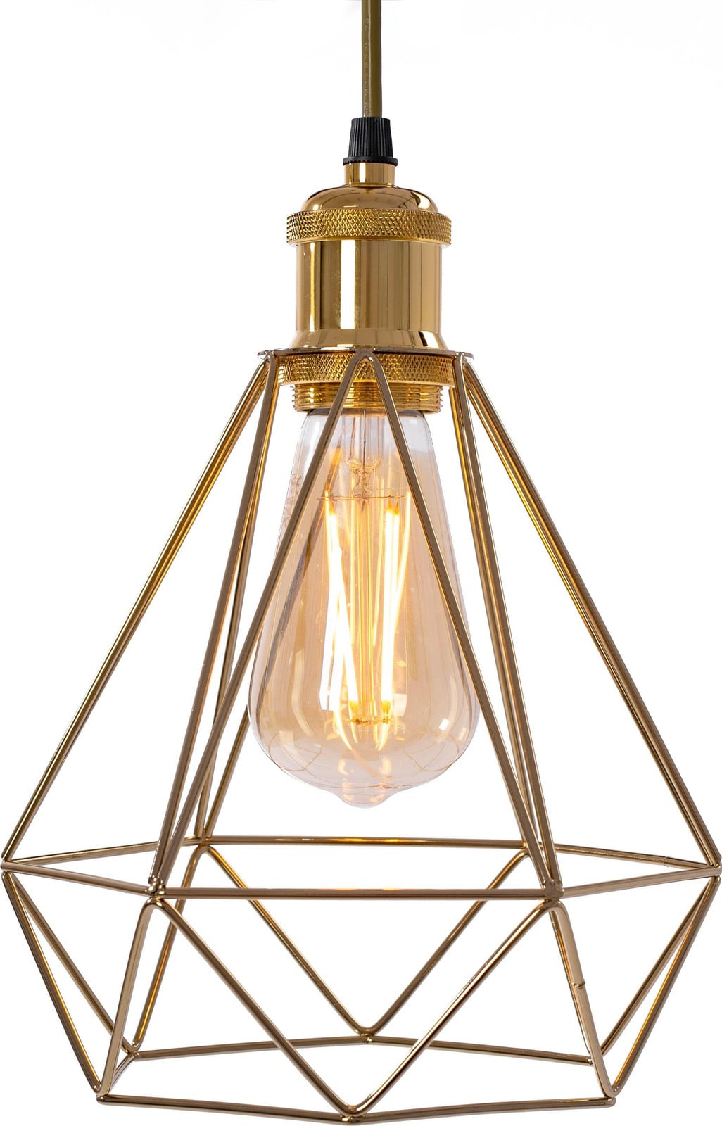 Toolight Hanglamp Diamond Licht Goud