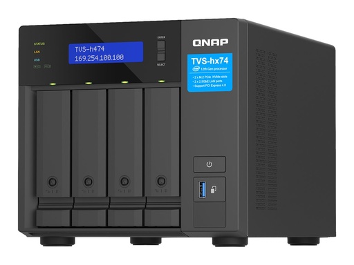 QNAP TVS-H474 - NAS-Server - 4 Schächte - SATA (TVS-H474-I3-8G)