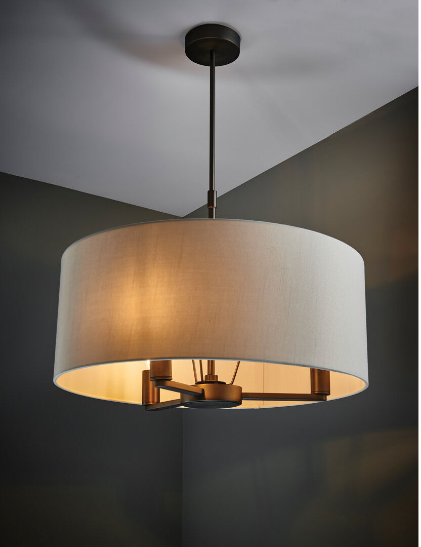 Zipcode Design Katrina 3 - Light Drum Chandelier Antique Bronze 20cm H X 50cm W X 50cm D