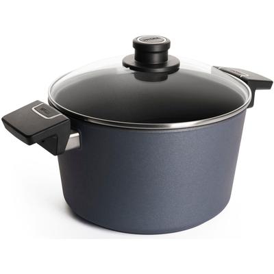 Kochtopf WOLL "MADE IN GERMANY - Diamond Lite", grau (anthrazit), H:18,5cm Ø:24cm, Töpfe, Kochtopf, Induktion