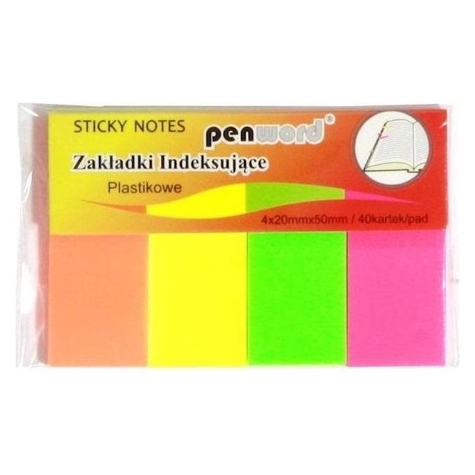 Penword Indexierungslaschen 20 x 50 mm, 4 x 40 Stück, Kunststoff (47593749)