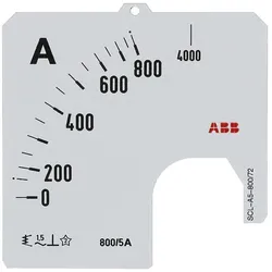 ABB SCL-A5-800/72 Amperemeter Skale Stromwandleranschluss 800/5A 2CSG122329R5011 SCLA580072