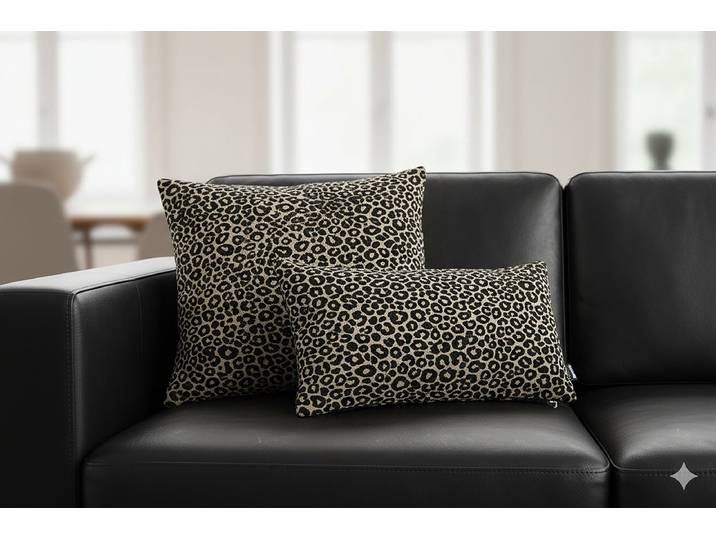 Housse de coussin Love Noir/Noir 50 x 50cm Polyester