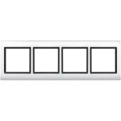 Merten 400419 AQUADESIGN-Rahmen, 4fach, polarweiß