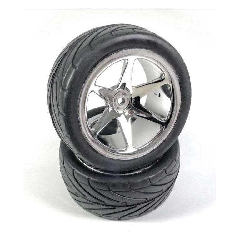 Absima 1:10 Buggy Räderset 6 Speichen/Street vorne chrome (2) (2500020)