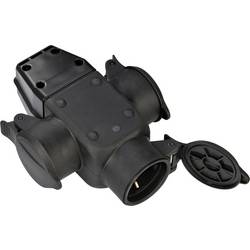 Brennenstuhl 1082120 3fach-Kupplung Gummi 230 V Schwarz IP44