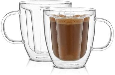 JoyJolt Disney Mickey 3D Double Wall Coffee Tea Mugs - 10 oz - Set of 2 - 10 oz