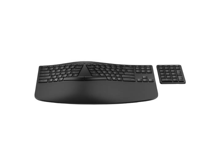 HP 960 - Tastatur-und-Tastenfeld-Set - kompakte Größe, 2-Zonen-Layout, separater Ziffernblock, kurzer Tastenhub, Multi-Device, Taille réelle (100 %),