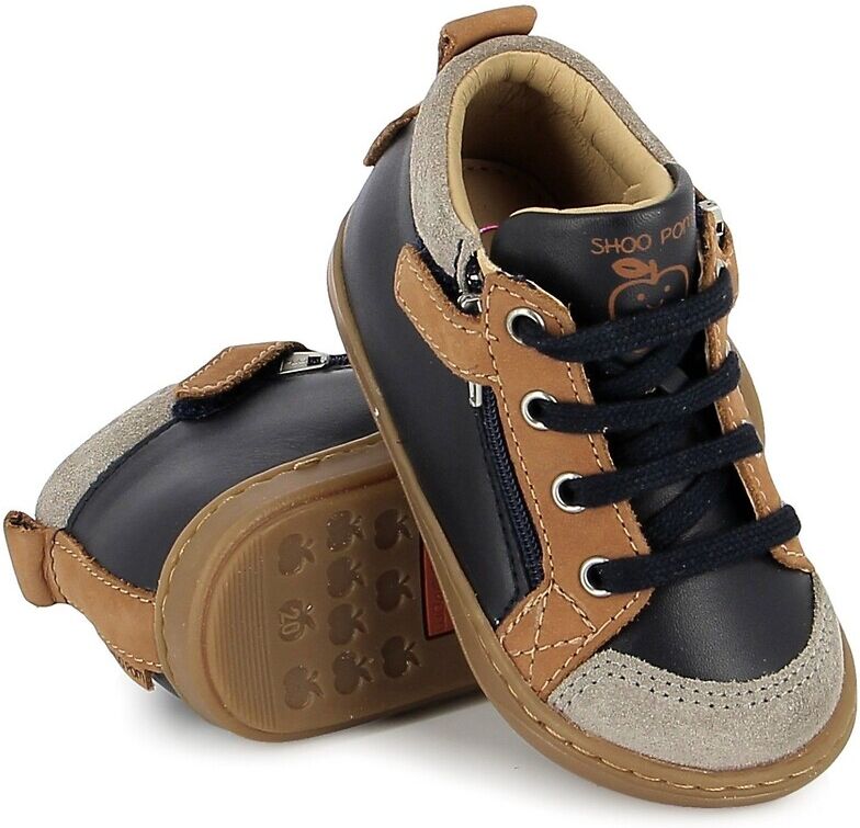 SHOO POM Baskets zippées en cuir, BOUBA BI ZIP