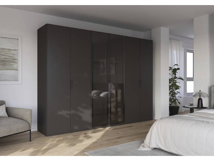 Armoire Fifty verre transparent 299cm Gris