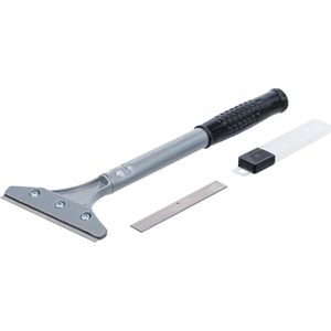 BGS-technic Tapetenschaber 76130 mit 5 Klingen, 100 mm Klinge, mit Gummigriff, Länge 300 mm