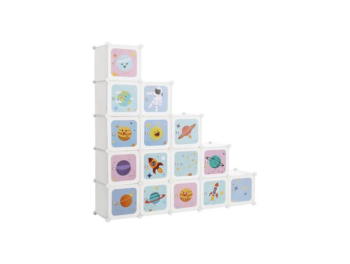 Hansiro Aufbewahrungsschrank FÜR Kinder, Weiß, Textil, 31x123x123 cm, Baby- und Kindermöbel, Babyzimmer, Babyregal & Kinderregal