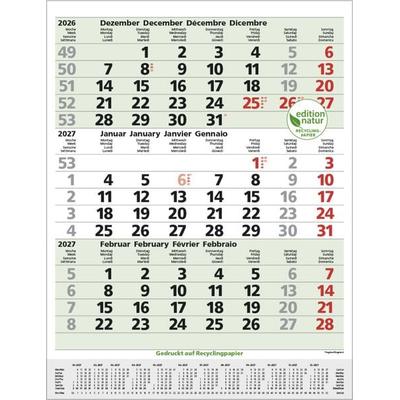 3-Monats-Planer Comfort Recyclingpapier 2027