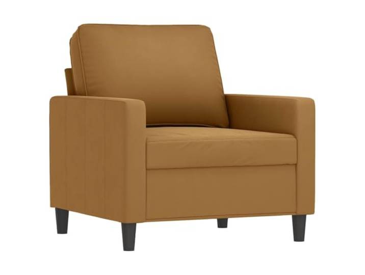 GHVBNMF Sessel Braun Samt Polstersessel Metallgestell 78x77x80 cm Moderner Loungesessel aus braunem Samt mit Metallgestell für Wohnzimmer und Schlafzimmer mit 110 kg Belastbarkeit.