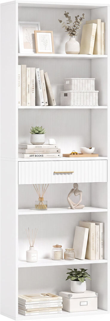 17 Stories 182 cm H x 60 cm W Bookcase White 182cm H X 60cm W X 24cm D