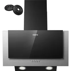 CIARRA Kopffreihaube 60 cm A++ Schräge Dunstabzugshaube 370 m3/h Umluft & Abluft VM6736CB