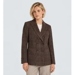 Circolo 1901 für Damen. FD4168 Braune zweireihige Blazer (40), Lässig, Wolle, Klassisch