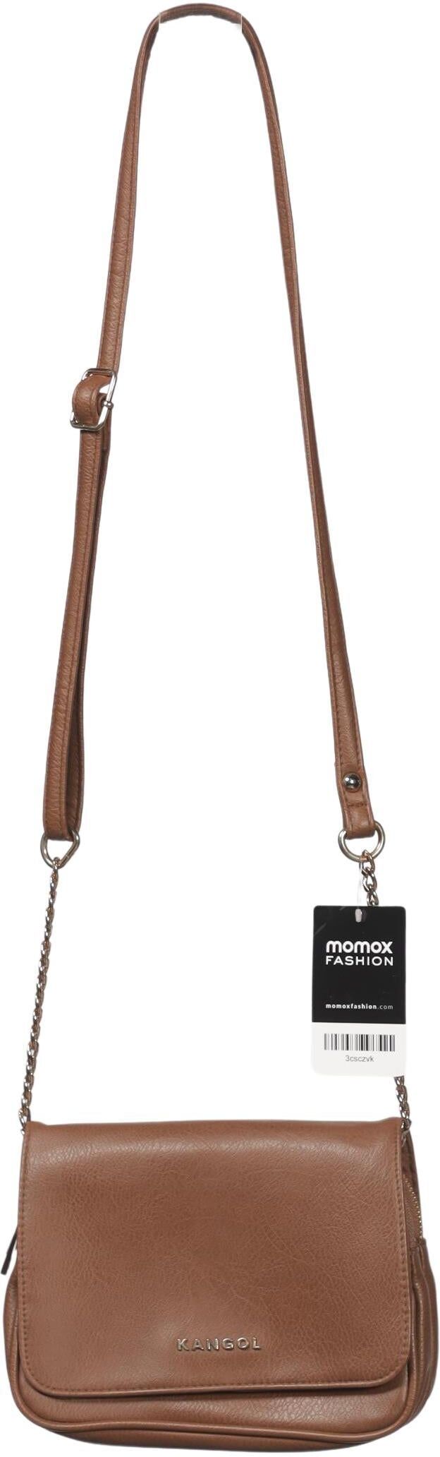 Kangol Damen Handtasche klein, Braun, Kunstleder - Second Hand
