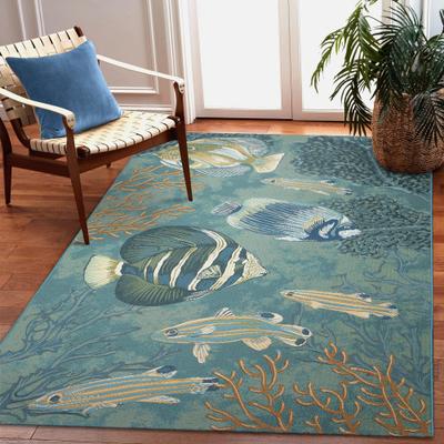 Lush Decor Marina Fish Indoor/Outdoor Rug