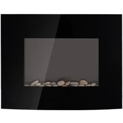 ELEKTROKAMIN, 2 Leistungsstufen einstellbar, 900/1800 W LED, Edelstahl, Schwarz