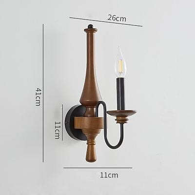 Retro Kerze E14 Wandleuchte Dekorat rustikale Haus Wandleuchte Kerze Wandleuchten Holz Metall Wandleuchte Schlafzimmer Wohnzimmer Beleuchtung