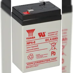 Yuasa NP4-6 AGM-Bleiakku 6V 4Ah – Faston F1 4,8 mm