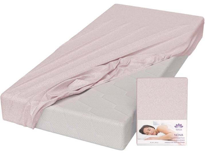 LOTUS Fixleintuch NOVA 90x200cm hellrosa