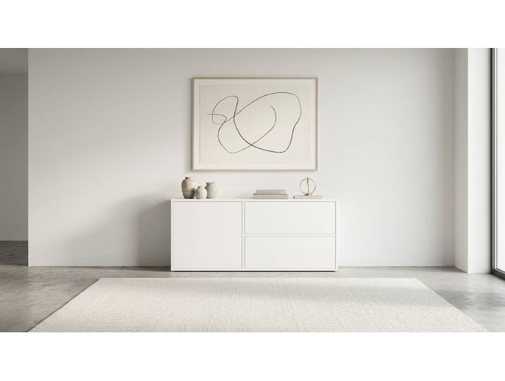 Sideboard weiß MDF Beschichtet MDF Weiß matt