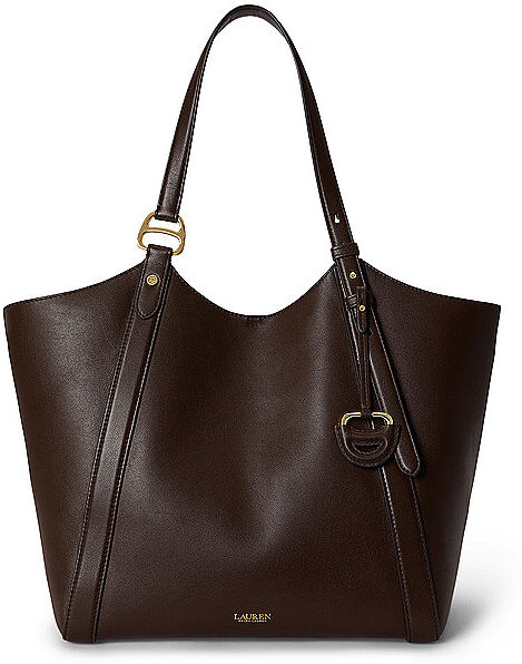 LAUREN RALPH LAUREN Ledertasche - Shopper TASHA Large braun EG