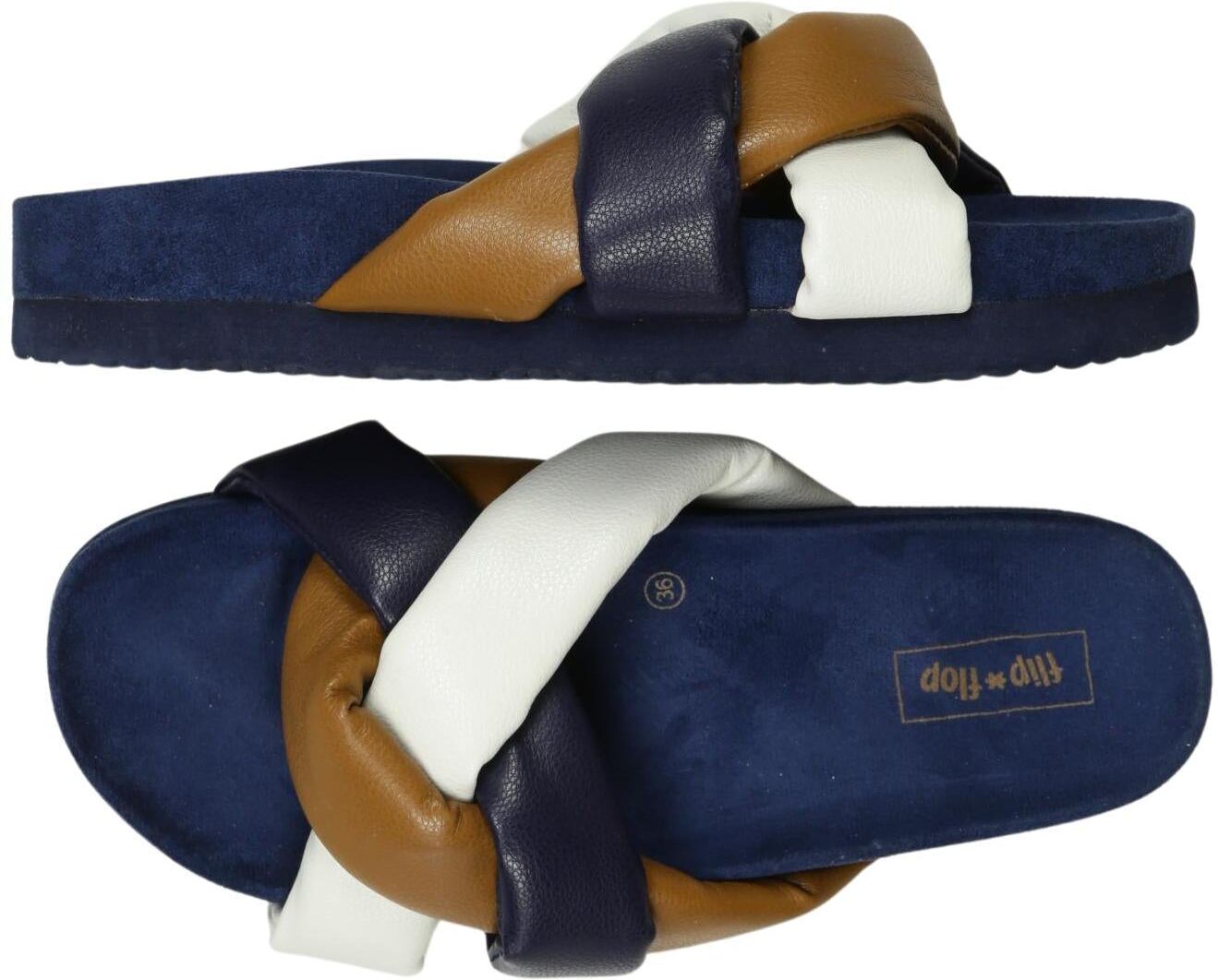 flip*flop Damen Sandalen, Mehrfarbig, Gr. EU 36, Kunstleder - Second Hand