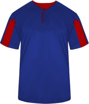 Alleson Athletic 7976 Striker Placket in Royal/Red size 4XL   Polyester 797600, BG7976