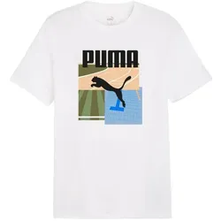 Puma, Herren, Sportshirt, Grafik Sommer Sport T-Shirt (M), Weiss