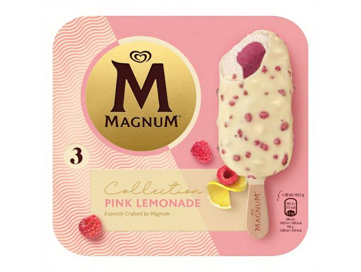 MAGNUM bâtonnets glacés Euphoria Pink Lemonade x3