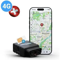 Yukatrack, Navigationsgerät Zubehör, IoT-AIO-GPS-OBD2-4G-Fahrzeugortungsgerät mit SIM-Karte + Daten-Flatrate